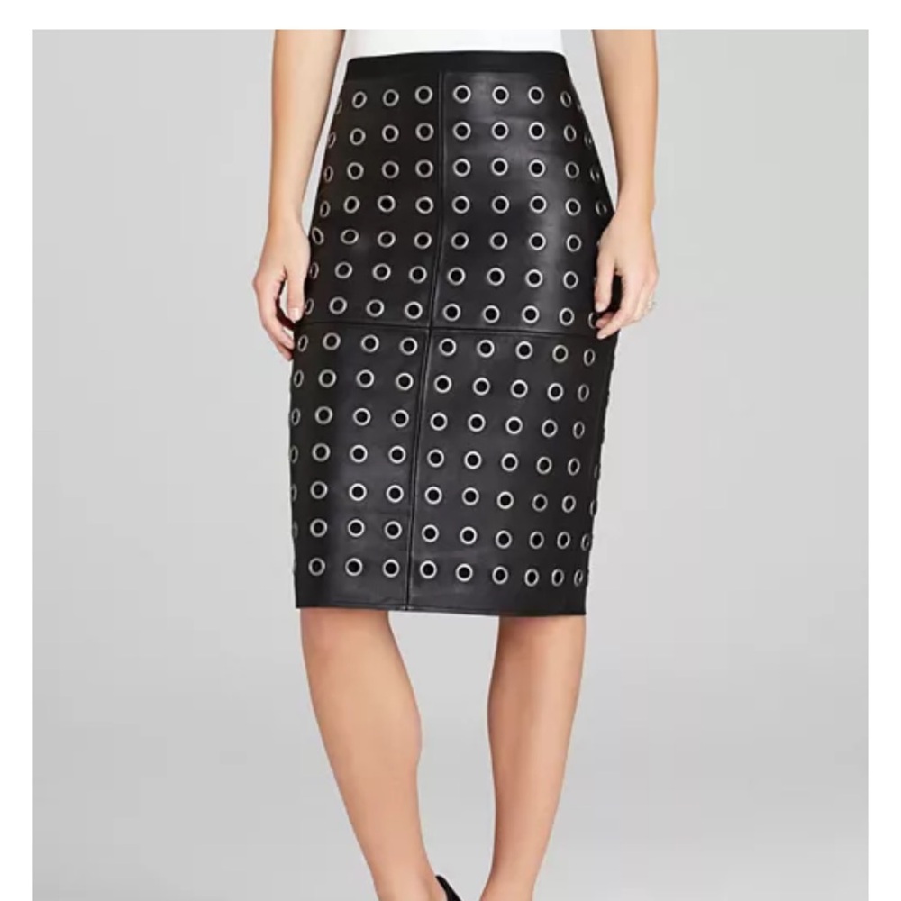 BCBGMAXAZRIA Leather Pencil Skirt